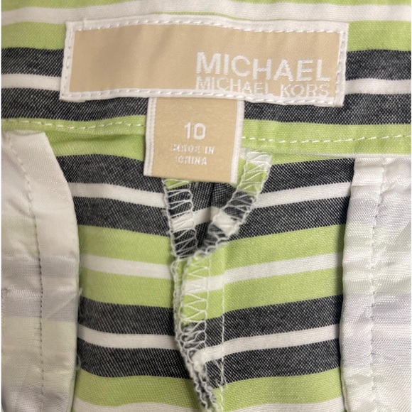 Michael Kors Striped Chino Shorts Women’s 10 - Picture 5 of 7